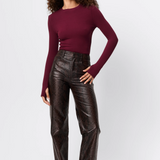 Mossman Brooklyn Top | Bordeaux