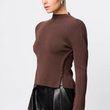 Mossman Windsor Knit Top | Chocolate