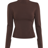 Mossman Windsor Knit Top | Chocolate