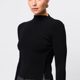 Mossman Windsor Knit Top | Black