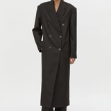 Camilla and Marc Saxony Double Breasted Coat | Espresso Pindot