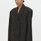 Camilla and Marc Saxony Double Breasted Coat | Espresso Pindot