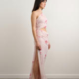DZO Lara Dress | Pink Rhinestone Floral