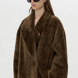 Camilla and Marc Nala Furry Coat | Truffle