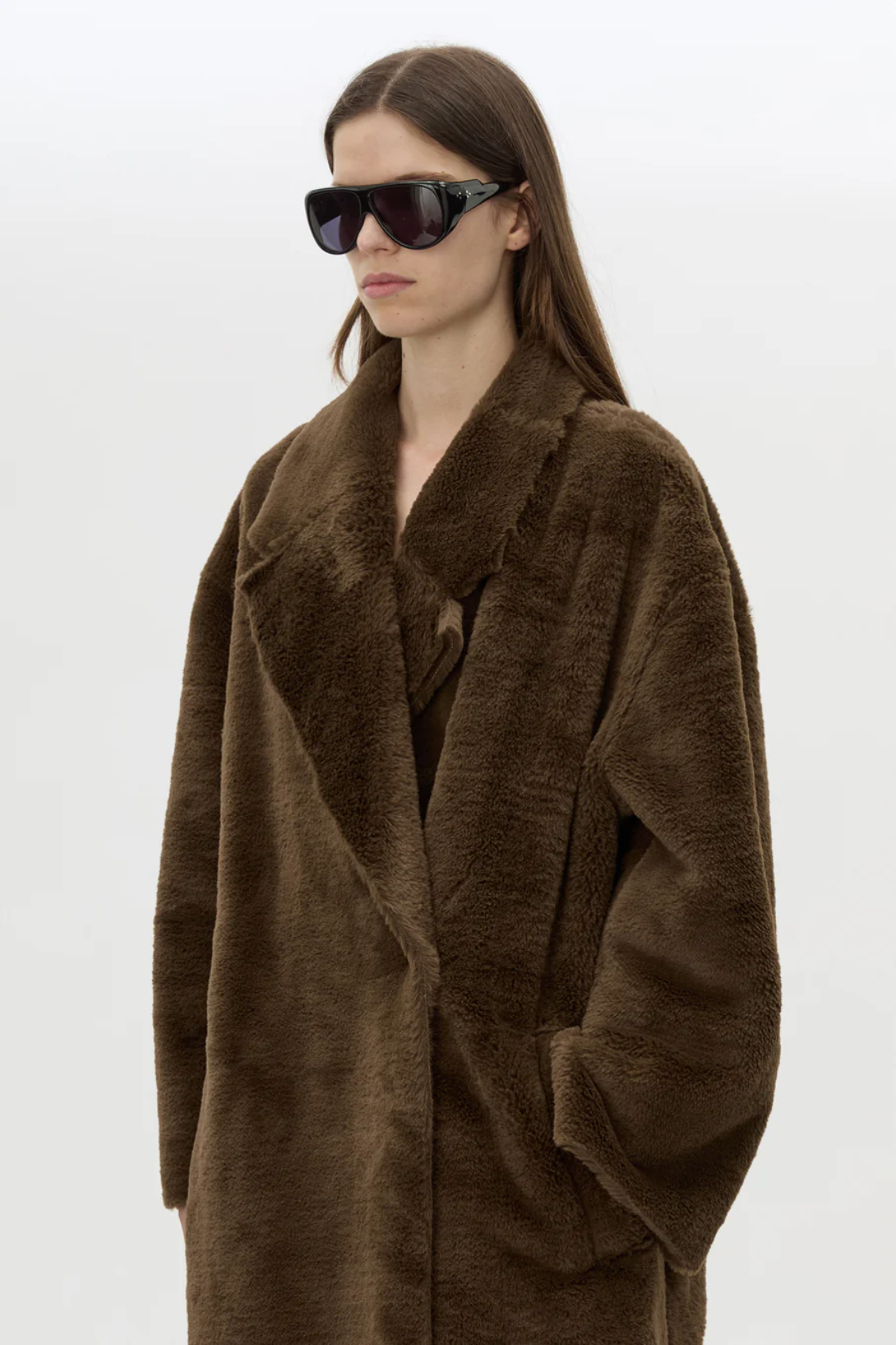 Camilla and Marc Nala Furry Coat | Truffle