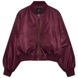Anine Bing Cropped Leon Bomber | Fig (PRE-ORDER)