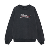 Anine Bing Spencer Sweatshirt Leopard | Washed Black (PRE-ORDER)