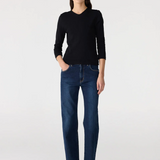 Bassike 3/4 Sleeve V-Neck T-Shirt | Black (PRE-ORDER)