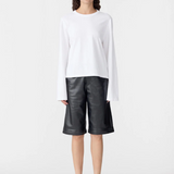 Bassike Wide Long Sleeve T-Shirt | White (PRE-ORDER)