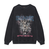Anine Bing Miles Sweatshirt Leo Muse | Washed Black (PRE-ORDER)