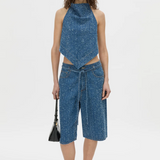 Camilla and Marc Eleni Denim Top | Classic Blue Neps