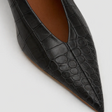 Camilla and Marc Rhys Croc Pump | Black Croc