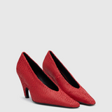 Camilla and Marc Wave Textured Pump | Red