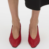 Camilla and Marc Wave Textured Pump | Red