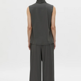 Camilla and Marc Senae Draped Knot Sleeveless Top | Charcoal