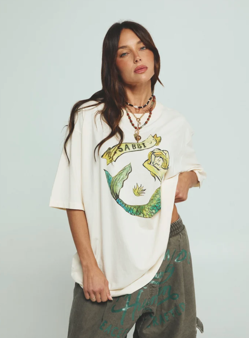 Sabbi The Very Oversized Mermaid Tee | Cream
