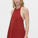 Camilla and Marc Viele Textured Halter Top | Burnt Red (PRE-ORDER)