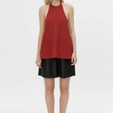 Camilla and Marc Viele Textured Halter Top | Burnt Red (PRE-ORDER)