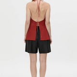 Camilla and Marc Viele Textured Halter Top | Burnt Red (PRE-ORDER)