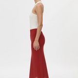 Camilla and Marc Viele Textured Bias Skirt | Burnt Red (PRE-ORDER)