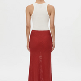Camilla and Marc Viele Textured Bias Skirt | Burnt Red (PRE-ORDER)