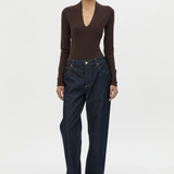 Camilla and Marc Ashlar Knit Bodysuit | Espresso