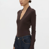 Camilla and Marc Ashlar Knit Bodysuit | Espresso