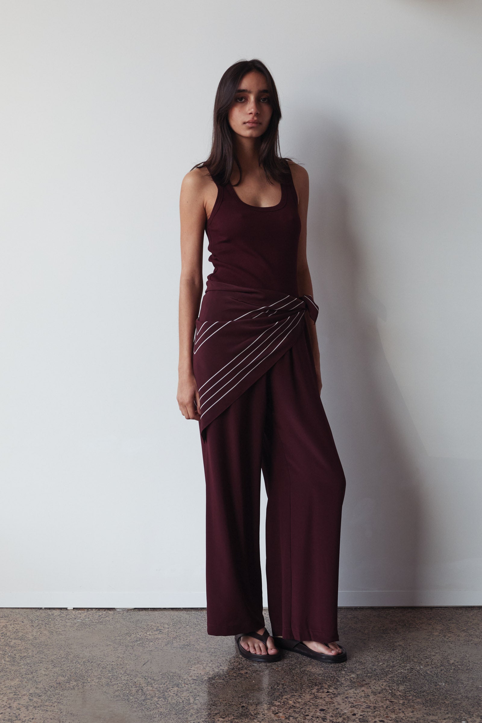 Silk Square Scarf Merlot