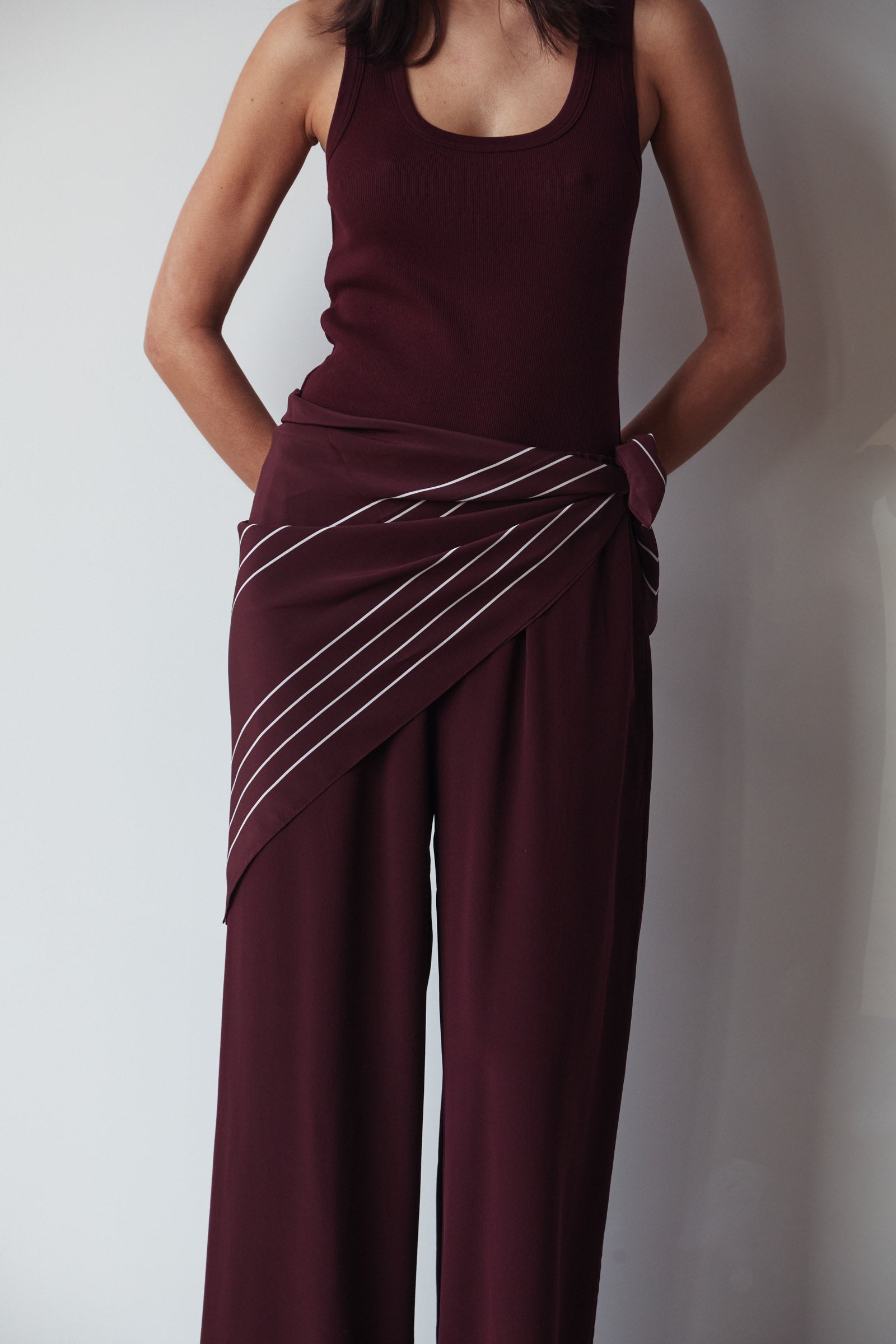Silk Square Scarf Merlot