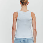 Robyn Scoop Neck Rib Tank Powder Blue