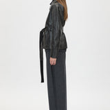Oreno Croc Belted Jacket