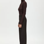 Saxony High Waisted Pintuck Pant