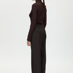 Saxony High Waisted Pintuck Pant