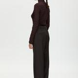 Saxony High Waisted Pintuck Pant