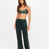 The Upside Marine Silk Wide Leg Pant | Jungle Green
