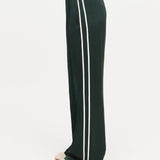 The Upside Marine Silk Wide Leg Pant | Jungle Green