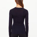 The Upside Merino Wool Long Sleeve Top | Black