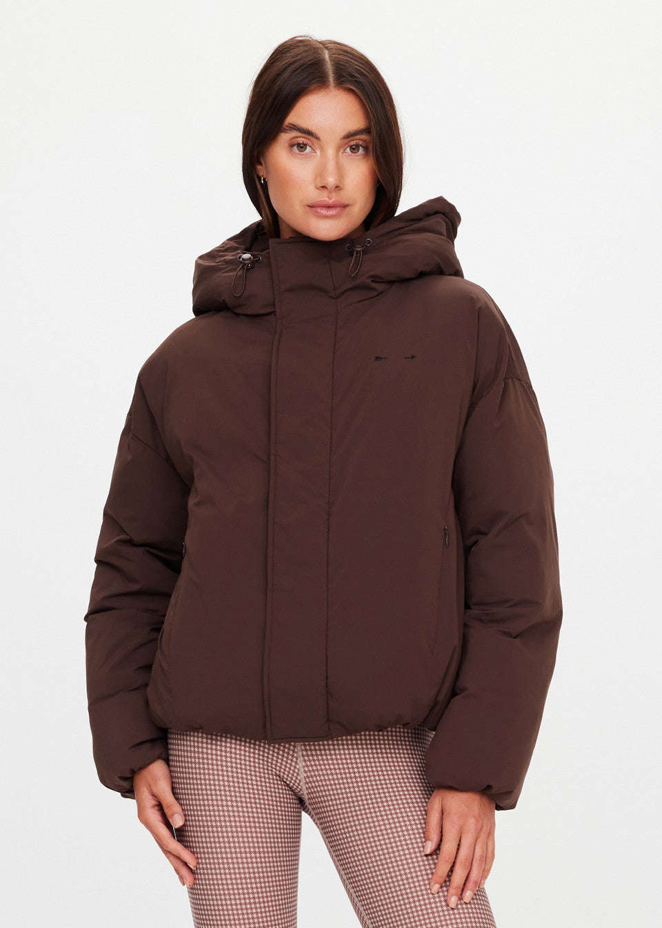The Upside Mercer Hooded Puffer Jacket | Cocoa