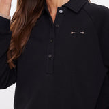 The Upside Collared Elle Polo | Black