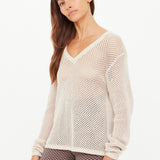 The Upside Josephine V Neck Knit | Creme