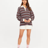The Upside Wonder Knit Polo | Stripe