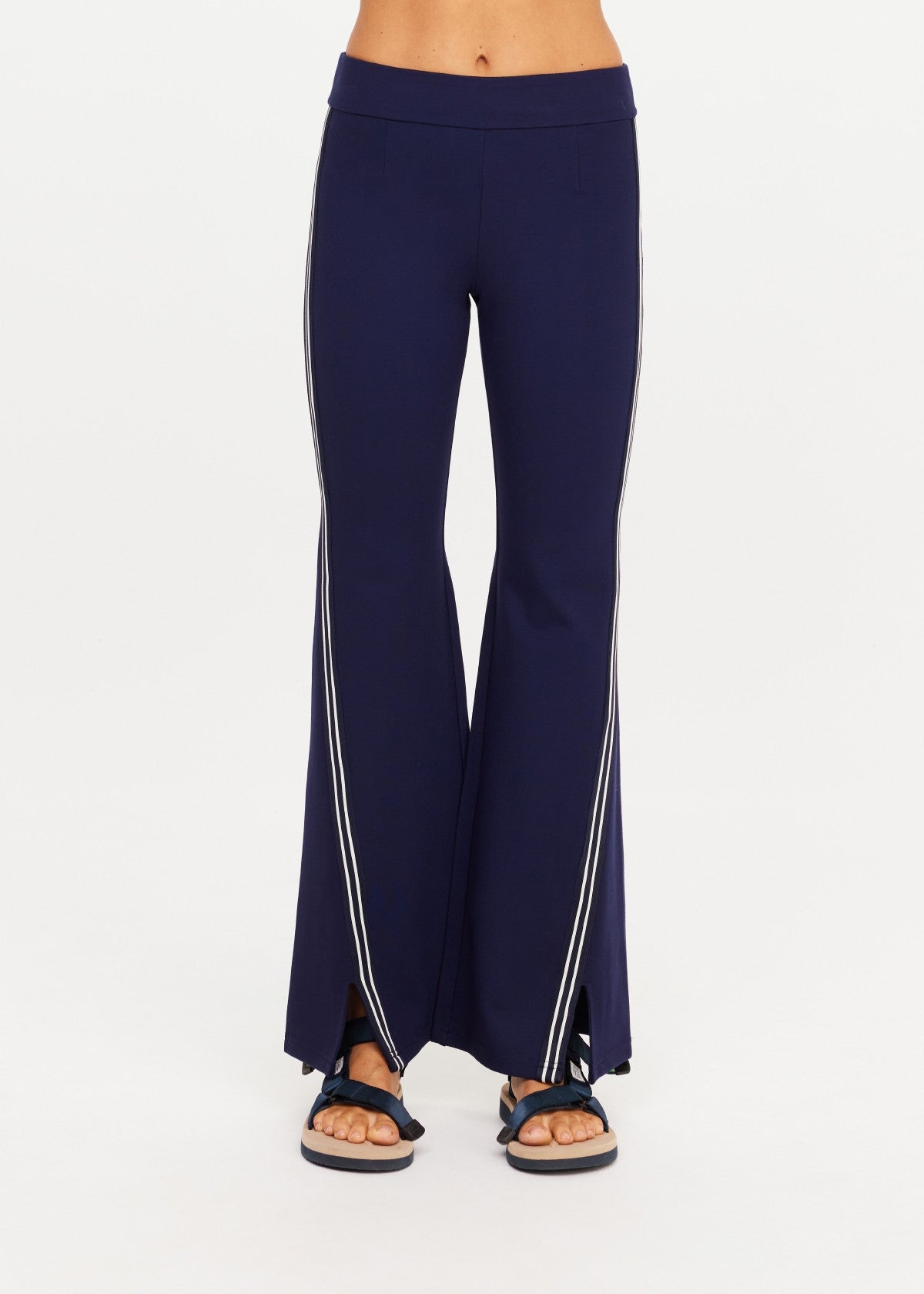 The Upside Joyela Panelled Flare Pant | Navy