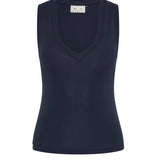 The Upside Abby V Neck Tank Top | Navy