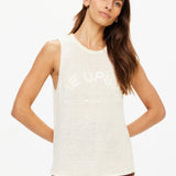 The Upside Knitted Logo Tara Tank Top | Natural