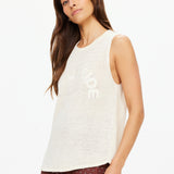 The Upside Knitted Logo Tara Tank Top | Natural