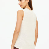The Upside Knitted Logo Tara Tank Top | Natural