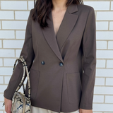 Harris Wharf London Double Breasted Blazer | Ebony Grey