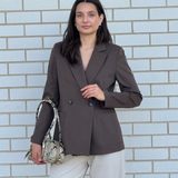 Harris Wharf London Double Breasted Blazer | Ebony Grey