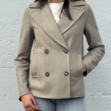 Harris Wharf London Peacoat Light Pressed Wool | Dove