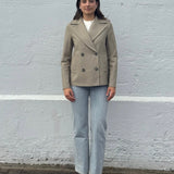 Harris Wharf London Peacoat Light Pressed Wool | Dove